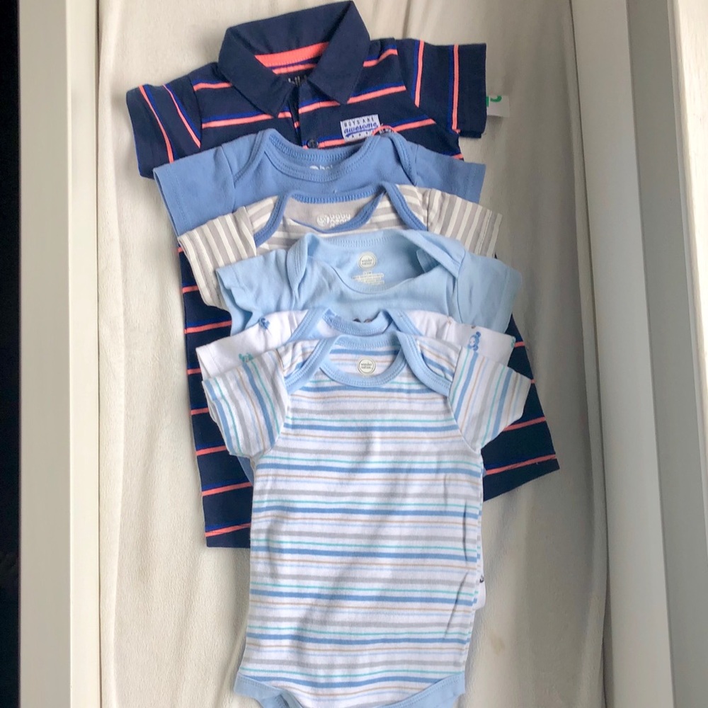 Baby Boy Bundle 6 onesies  (3-6 mos)
